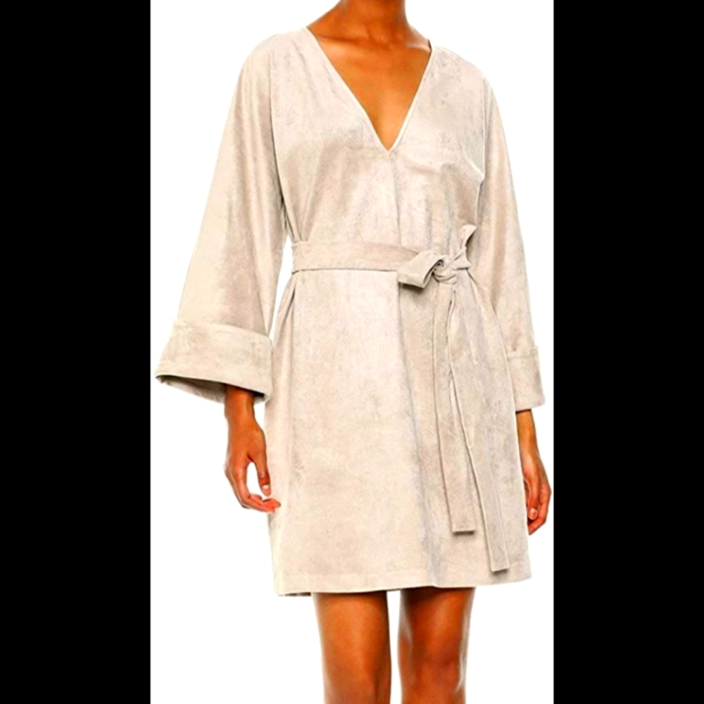 BCBGMAXAZRIA Women's Faux-Suede Mini Dress Size M